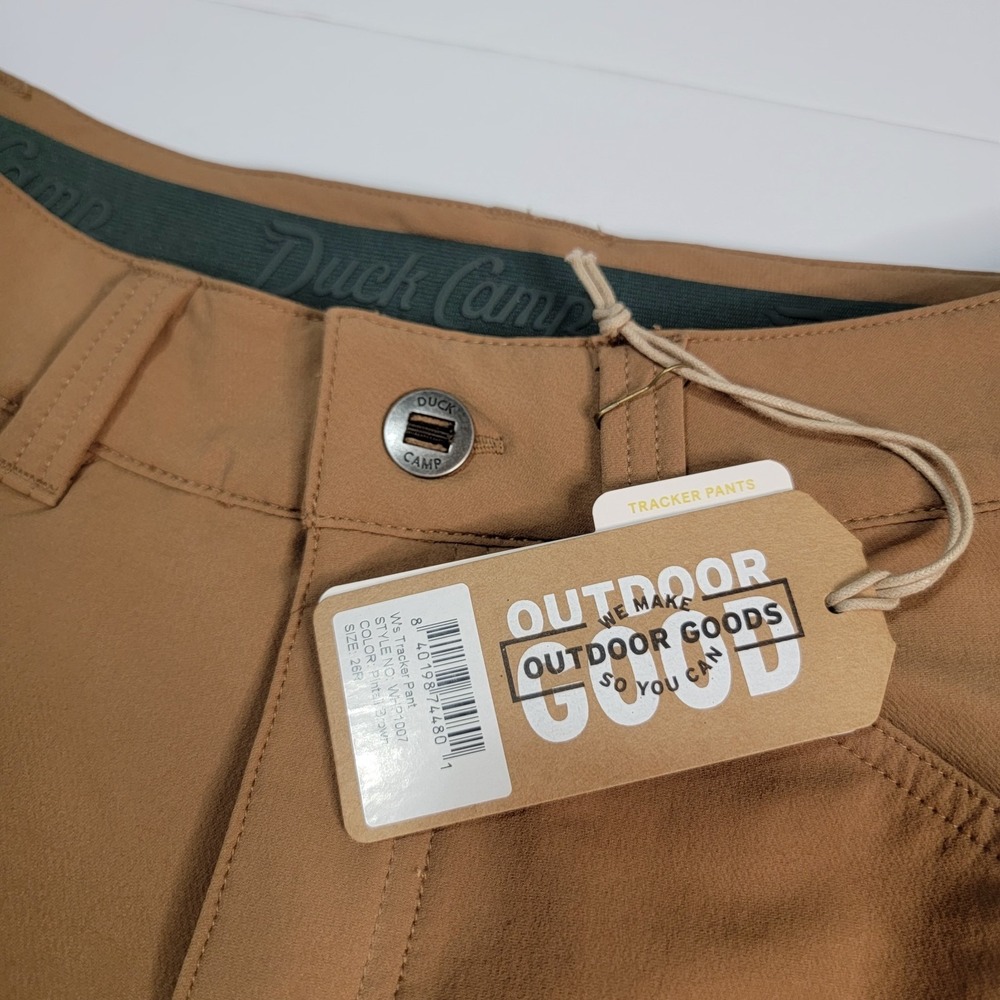 Duck Camp W's Tracker Pants 26x32 Brown Pintail Cargo Pocket Outdoor Hunting NWT